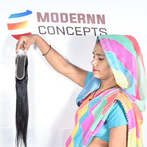 Vente en gros non traitée d'un donneur trame de génie naturel fermeture Hd droite aucune perte de cheveux humains indiens vierges bruts - Product Image 1