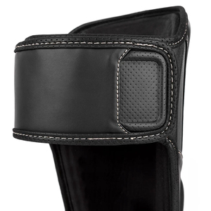 Espinilleras de Cuero PU Negro con Cierre de Velcro para Protección Deportiva de Adultos, Ligeras y con Cobertura Integral - Product Image 6