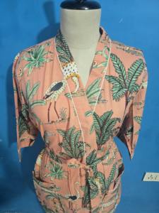 Vêtements de nuit pour femmes, tenue de plage et de détente, kimono en coton fait main, robe kimono en coton indien, peignoir léger - Product Image 5