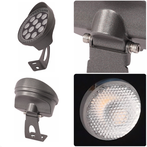 ไฟส่องสว่าง LED อลูมิเนียม 2700K แสงเดย์ไลท์ IP65 ปรับได้ น้ำหนักเบา ติดผนัง สำหรับสวนกลางแจ้ง ความสว่างสูง 120lm/w - Product Image 4