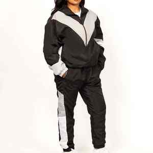 Ensemble de survêtement coupe-vent en nylon pour femme, 2 pièces, léger, col montant, imperméable et respirant - Product Image 5