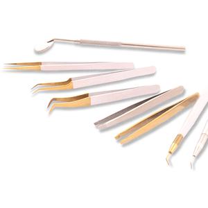 Forme ronde Cils Miroir Poignée Japonais En Acier Inoxydable Haute Précision Droite Incurvée 45 Degrés Botte Volume Pince À Cils - Product Image 1