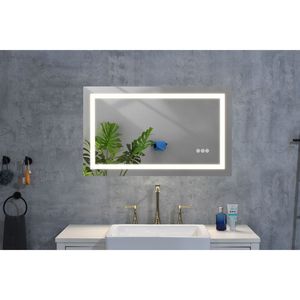 Specchio da Bagno a LED da Parete 32 x 20 Pollici con Illuminazione Frontale e Posteriore, Antiappannamento, Memoria, 3 Colori, Dimmerazione Continua - Product Image 3