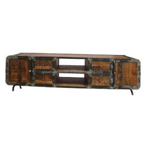 Mueble de TV Industrial de Diseño Europeo, Serie Jupiter, con Puerta Corredera, Consola de TV de Madera, Caja de Almacenamiento, Mueble para Dormitorio de Villa 2026 - Product Image 3