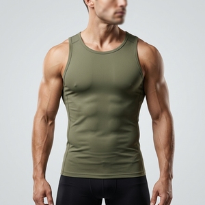 Wholesale Custom <b>Men</b> <b>Singlet</b> Polyester Fabric Slim Fit Gym Wear <b>Mens</b> Stringers Muscle Shirts Work Out O neck Tank Top for <b>Men</b> - Product Image 5