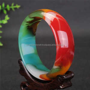 Highly Polished Customized Handcrafted Cufflink Vintage Style Fashion <b>Resin</b> Joint Bangle for Women From India - Product Image 2