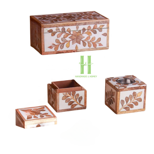 Brûleur de Bakhoor arabe élégant incrusté de nacre Brûleur d'encens de luxe Ensemble arabe pour la décoration de la maison Design OEM - Product Image 1