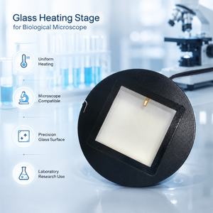 Glass Heating <b>Stage</b> for Biological Microscope | Uniform Heating Precision Glass Surface for Lab Research and Microscopy Studies - Product Image 5