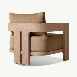 Modern European Eco-Friendly Durable Comfortable 5-Person Oak Dining <b>Garden</b> <b>Set</b> for Outdoor Living Farmhouse Villa Mall School - Product Image 4