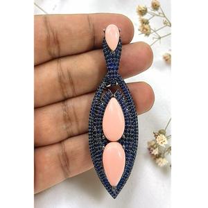 Pendientes Largos de Lujo en Latón Chapado en Oro con Circonita, de Primera Calidad, Hermosos y Elegantes para Mujeres y Niñas, Ideales para Bodas y Fiestas - Product Image 1