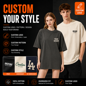 T-shirt Homme Oversize 230G à Épaules Tombantes 100% Coton Couleur Unie Décontracté Manches Courtes Col Rond en Jersey - Product Image 3