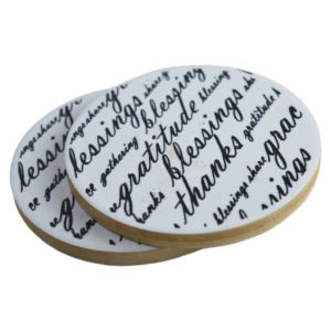 Ensemble de dessous-de-verre plats arrondis en pierre polie pour la décoration de la maison, la table à manger, la vaisselle, les dessous-de-verre de table, les tapis de table de restaurant - Product Image 2