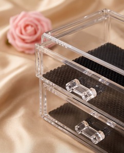Space-Saving Modern Stackable Acrylic 2-Drawer Box with Transparent Design for Organized Storage Easy Access Essentials - Product Image 4