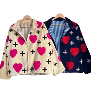 Veste kimono en velours de coton 100% faite à la main |   Automne/Hiver Respirant Écologique Séchage Rapide Anti-Plis Col Rond Matelassé - Product Image 1