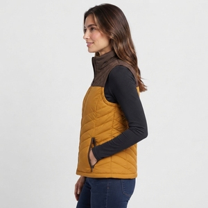 Chaleco Acolchado para Mujer, Ligero, Aislante, sin Mangas, Cuello Alto, Cierre Completo con Cremallera, Resistente al Agua, Tejido Ecológico - Product Image 4