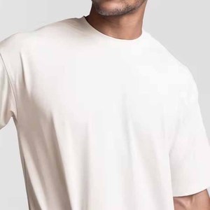T-shirt en coton blanc pour homme, manches courtes, col rond, coupe classique, jersey uni, respirant, couleur unie - Product Image 6