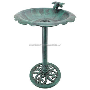 Bain d'oiseaux en métal robuste pour extérieur, pièce décorative de jardin, construction solide, revêtement résistant à la rouille, longue durée de vie - Product Image 6