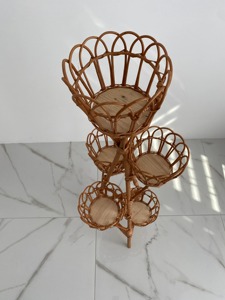 Multi Layer Rattan Plant Holder For Balcony Garden And Terrace Decor Stylish Flower <b>Pot</b> <b>Stand</b> For Green Plant Display - Product Image 4