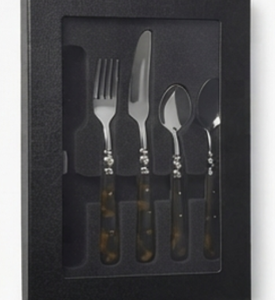Vintage Flatware Set With Tortoiseshell Handles Stainless Steel <b>Knife</b> <b>Fork</b> Spoon Dishwasher Safe Cutlery Set For Everyday Use - Product Image 6