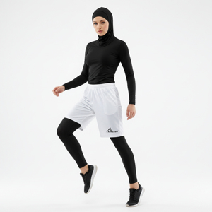 Shorts Deportivos 2 en 1 para Mujeres Musulmanas, Leggings de Compresión, Cintura Alta, Secado Rápido, Transpirables, para Yoga, Gimnasio, Ejercicio - Product Image 1