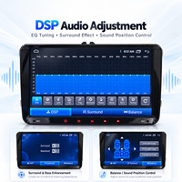 HANTUE Autoradio Android 9 pouces avec GPS, écran tactile, lecteur multimédia, radio DSP/Carplay 2DIN, unité principale Android Carplay