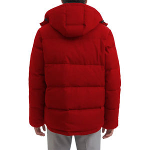 Veste longue matelassée personnalisée pour hommes, en polyester/coton, style streetwear, col montant, logo sur le devant, idéale pour l'hiver – Vente en gros - Product Image 6