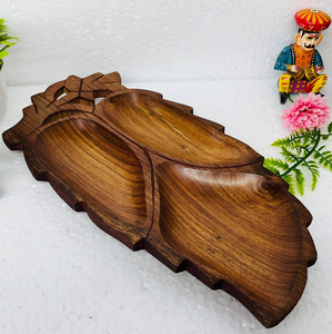 Wood Dry Fruit Tray Coffee Tea Serving Tray Fruit Serving Platter Snack Tray Dry Fruit Plate Tray Lowest Prices - Product Image 6