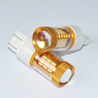 Ampoules de recul LED 7443 4014 54SMD, ampoule de projecteur de recul, lumière blanche et jaune bicolore, lumière LED de voiture, rénovation/amélioration de la lumière