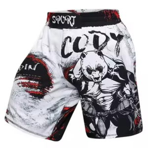 Shorts de combat MMA Style Play Sports, séchage rapide, polyester et élasthanne, pour entraînement d'arts martiaux, avec fentes latérales et taille élastique - Product Image 5