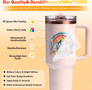 Pegatinas de Transferencia UV de Vinilo Transparente con Logotipo Personalizado, Impermeables y con Impresión de Marca para Empaquetado - Product Image 2