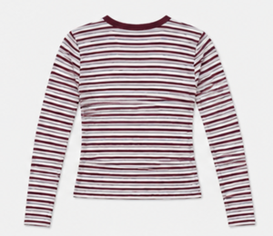 Camiseta de algodón estampada a rayas de 200 gramos para mujer, diseño personalizado, camisetas de hermandad 100% algodón, camisetas griegas - Product Image 2