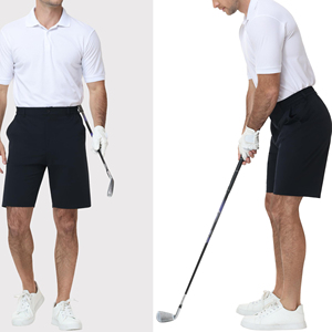 Shorts de golf pour hommes avec grip en silicone, pantalons de maintien de la forme, vêtements de sport au look soigné pour les tournois professionnels, style et tenue. - Product Image 3