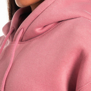 Trending Custom Printed Embroidered Logo <b>Winter</b>/Autumn Crop <b>Top</b> Hoodie-Cotton Fleece Low MOQ Blank Options Custom Color & Size - Product Image 6