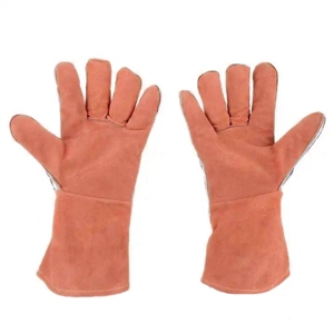 Safety Protection Split Leather Aluminized Welding Gloves Heavy Duty <b>Fire</b> and Heat Resistant Leather Safety Working Welder Glove - Product Image 6