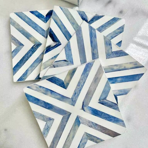 Sous-verres en noyer de qualité supérieure avec incrustations de os, design exclusif, pour cuisine et bar, vaisselle de luxe faite à la main en Inde - Product Image 1