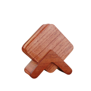 Wholesale Luxury Square Wooden <b>Coaster</b> <b>Set</b> Of 4 With Holder Handcrafted Eco-Friendly Acacia Wood Drink Mats Custom Logo Coffee - Product Image 1