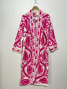 Veste longue en coton brodé Suzani pour femmes, style bohème chic, travail au fil floral, manches longues, style ethnique, vêtements d'extérieur pour l'hiver - Product Image 3