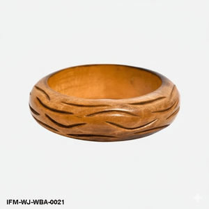 Bracelet en bois sculpté artisanal de style vintage, bijoux ethniques bohèmes naturels pour femmes - Product Image 4