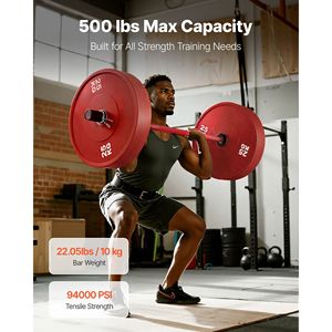 Bilanciere da 4FT con impugnatura zigrinata per allenamento di forza, sollevamento pesi, squat, stacchi, compatibile con dischi da 2 pollici - Product Image 2