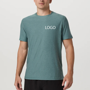 Service OEM : T-shirt décontracté uni à col rond pour homme, coupe ample, idéal pour la gym, à prix compétitif pour les acheteurs en gros - Product Image 1