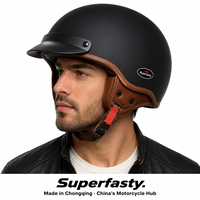 Casque de moto unisexe de luxe à face ouverte en ABS, fabrication chinoise, excellente qualité, résistant aux chocs, idéal pour les trajets quotidiens