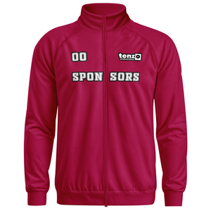 Veste de survêtement en polyester imprimée respirante pour équipe scolaire, fermeture éclair intégrale, logo personnalisé, entraînement sportif, OEM ODM, MOQ 10 uniformes - Product Image 1
