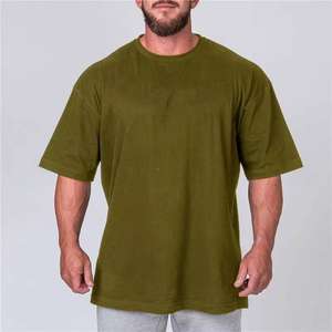 Camiseta de Hombre 100% Algodón, Diseño Holgado con Hombros Caídos, Impresión Personalizada en Serigrafía, Tela Antiarrugas, Transpirable y Ecológica - Product Image 6