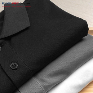 Mode décontractée pour hommes et femmes 250 grammes pour polo confortable respirant coton polyester brodé pour tous les âges tricoté - Product Image 5