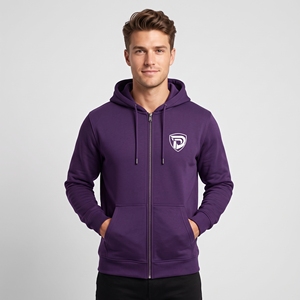 Sudadera con Capucha para Hombre Dumela, Color Morado, con Cierre, de Felpa y Algodón, Informal, con Logotipo Frontal, Corte Regular, para Otoño - Product Image 2