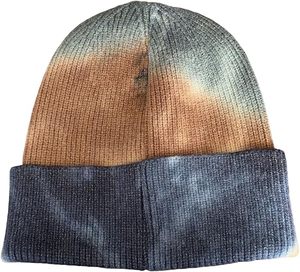 New Gradient Tie-Dyed Beanie <b>Warm</b> Thick Knitted <b>Hat</b> with Rainbow Effect Acrylic Knitted Beanie Tie Dye Cap Character 2026 - Product Image 6