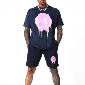 Ensemble de sport pour homme à manches courtes, t-shirt à manches courtes et short, ensemble deux pièces, mode décontractée, ensemble de shorts d'été - Product Image 3