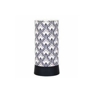 Elegant Floral Printed Linen Table Lamp | Modern Bedside <b>Night</b> <b>Light</b> | Decorative Living Room Desk Lamp | Warm Ambient LED - Product Image 1