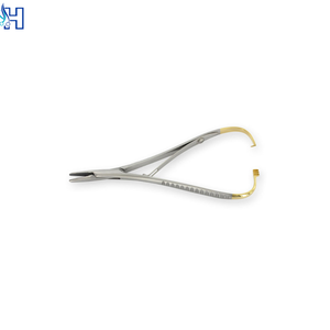 Porte-aiguille Mathieu en acier inoxydable avec mors en carbure de tungstène pour procédures médicales et vétérinaires - Product Image 2