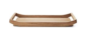 Plateau de service en bois fait main, ovale, design traditionnel chinois gravé, plats et assiettes - Product Image 2